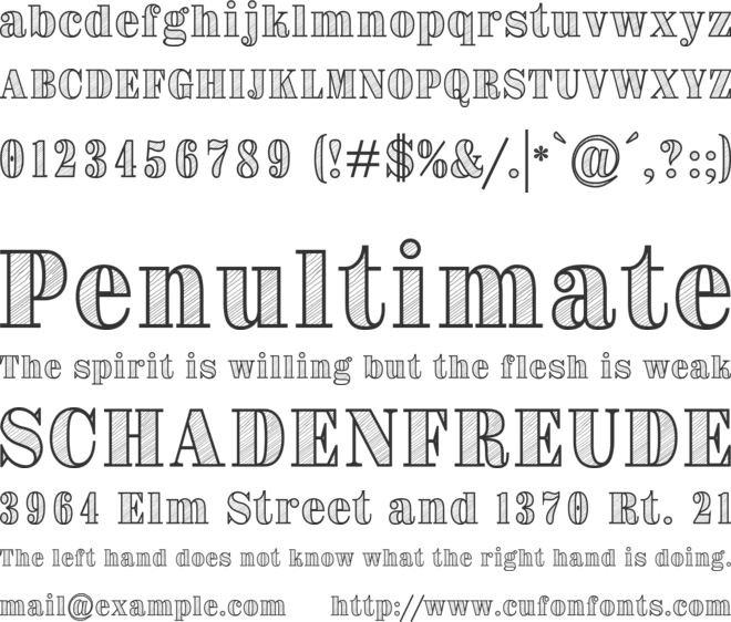 For Drawing Titles font preview