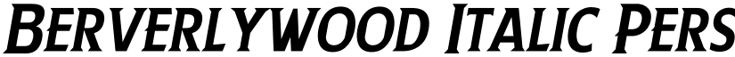 Berverlywood Italic Personal font