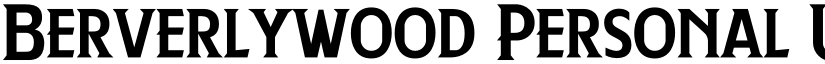 Berverlywood Personal Use font