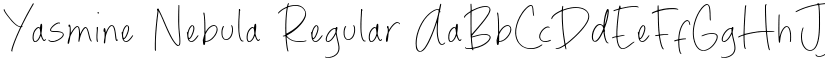 Yasmine Nebula Regular font