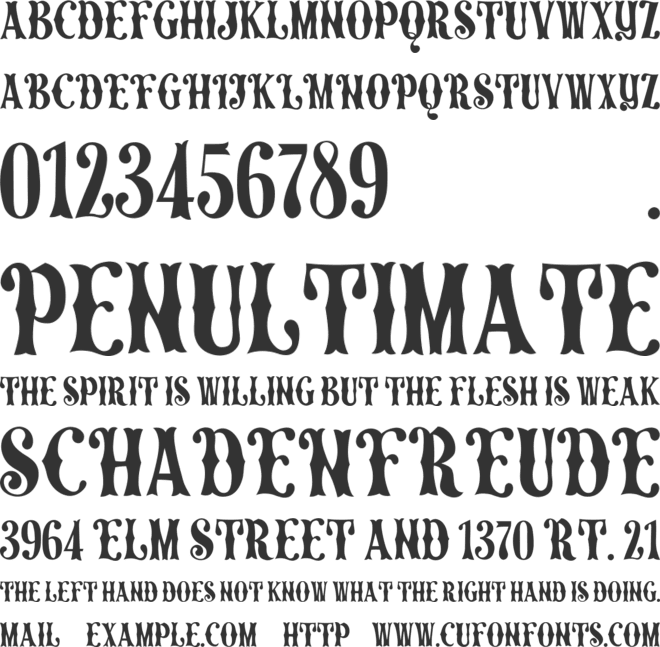 Ye Olde Towne font preview