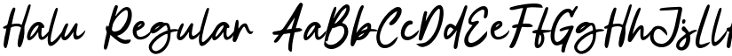 Halu Regular font
