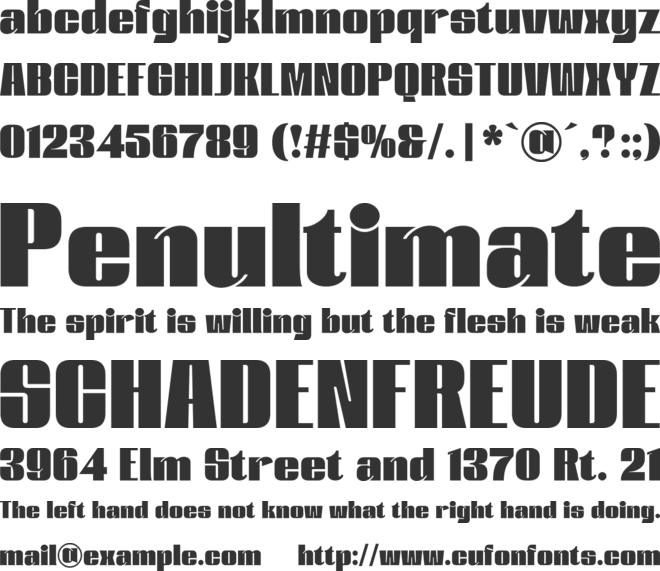 Abogale font preview