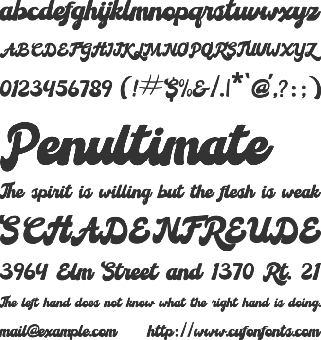 Recolla font preview