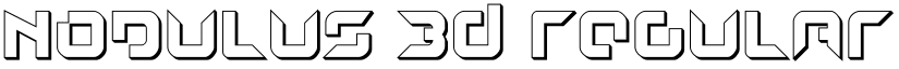 Nodulus 3D Regular font