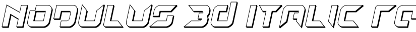 Nodulus 3D Italic Regular font