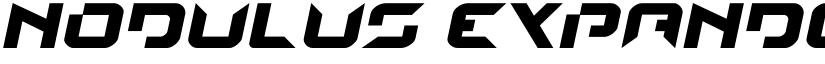 Nodulus Expanded Italic Expanded Italic font