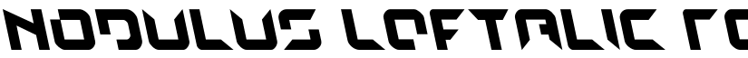 Nodulus Leftalic Regular font