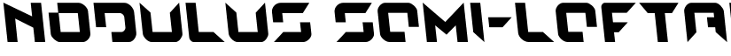 Nodulus Semi-Leftalic Regular font
