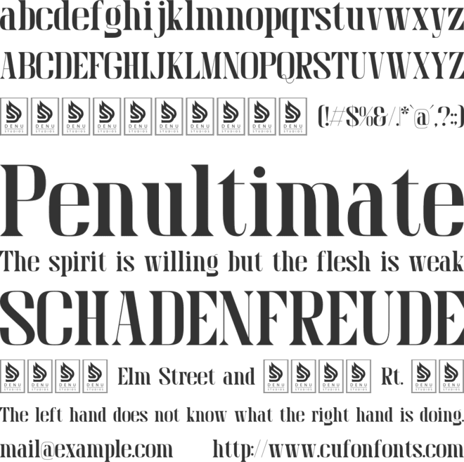 Meciera font preview