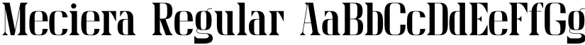 Meciera Regular font