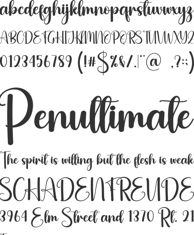 Besttime font preview