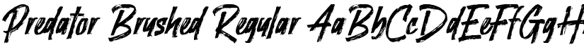 Predator Brushed Regular font