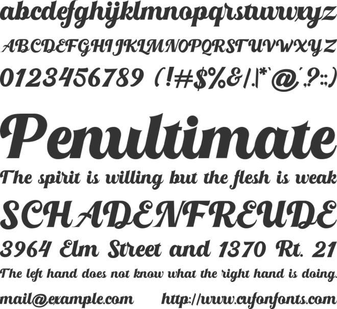 Arakans font preview