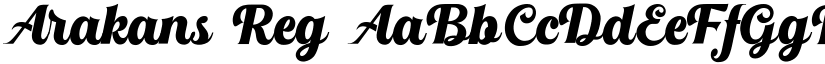 Arakans Reg font