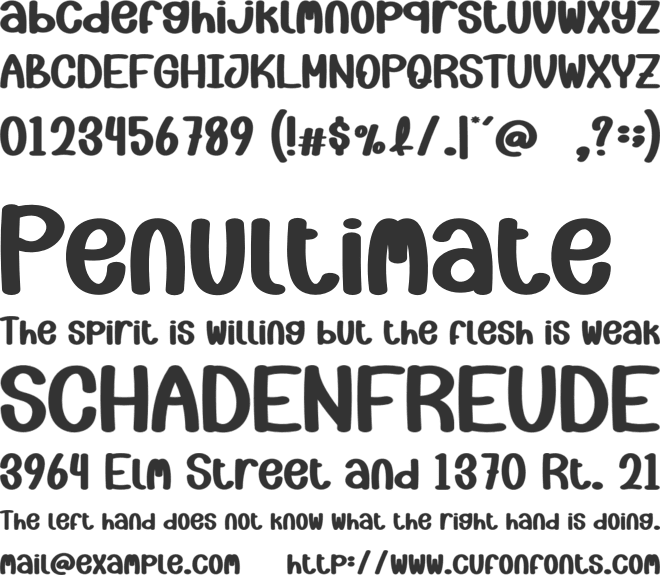 Queens Beach font preview