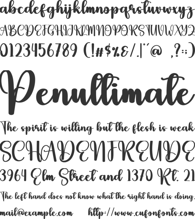Mountain Park font preview