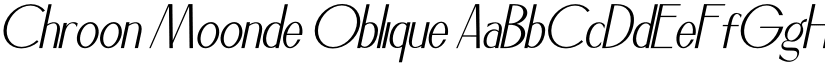 Chroon Moonde Oblique font