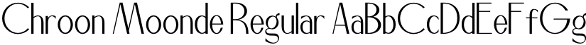 Chroon Moonde Regular font