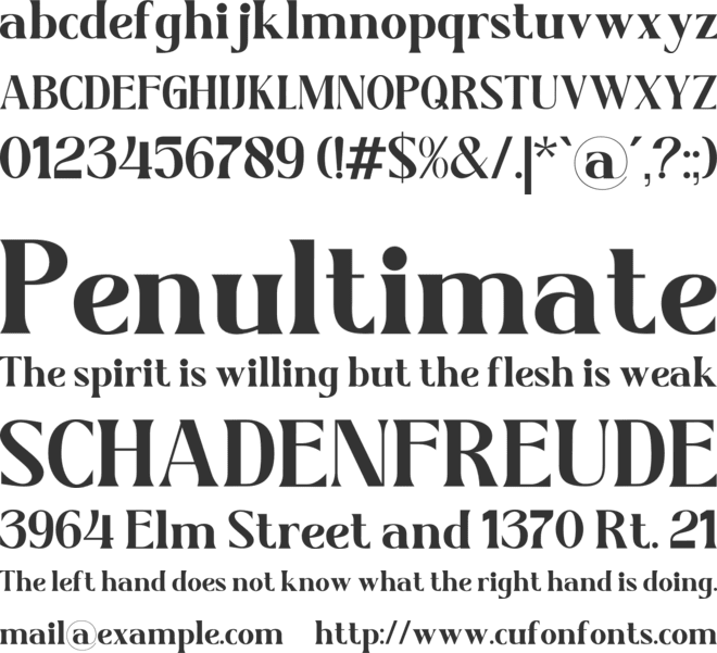 Hadhier font preview