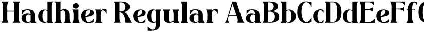 Hadhier Regular font