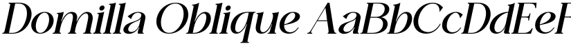 Domilla Oblique font