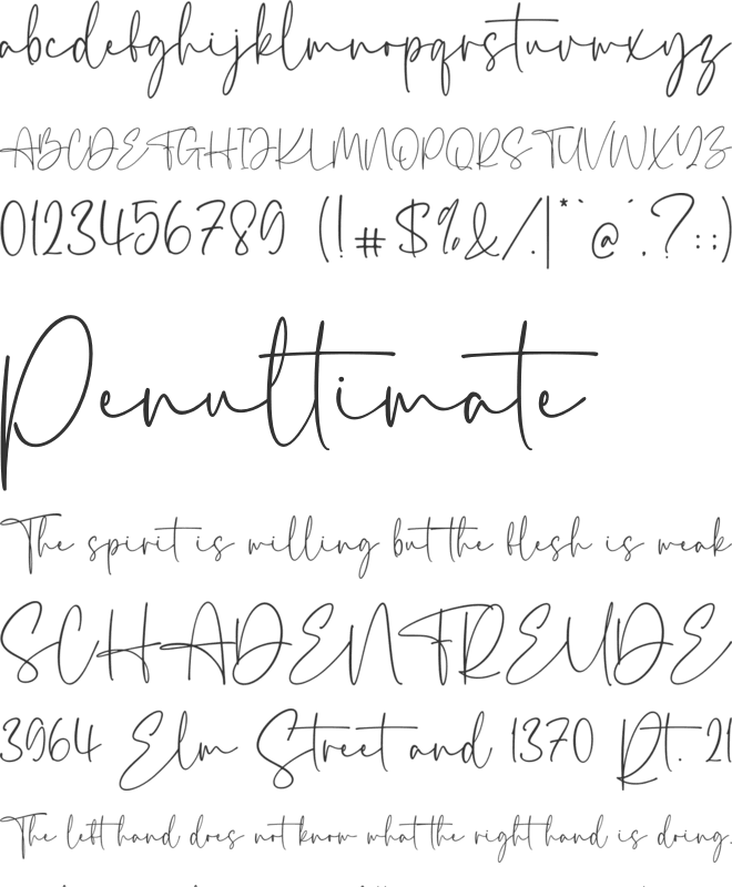 Granola font preview