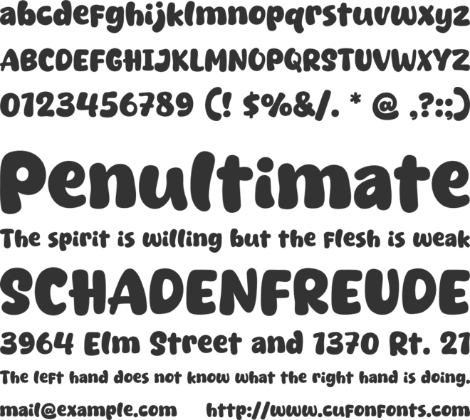 Bolyfat font preview