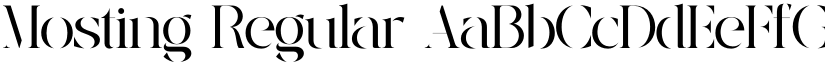 Mosting Regular font