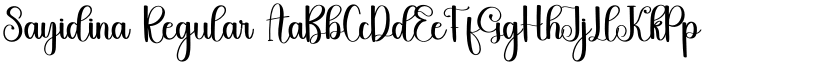 Sayidina Regular font