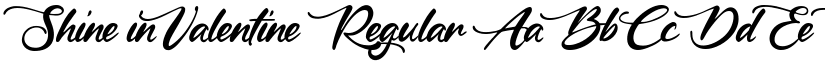 Shine in Valentine Regular font
