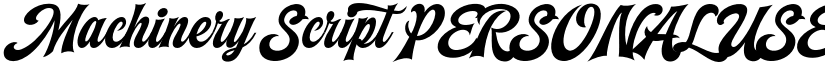Machinery Script PERSONAL USE Regular font