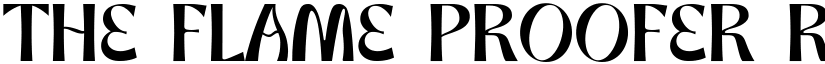 the flame proofer Regular font