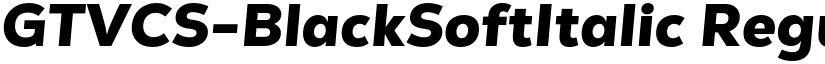 GTVCS-BlackSoftItalic Regular font
