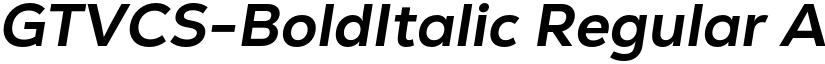 GTVCS-BoldItalic Regular font