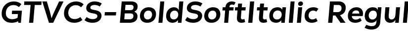GTVCS-BoldSoftItalic Regular font