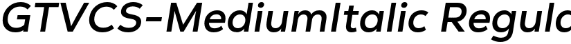 GTVCS-MediumItalic Regular font