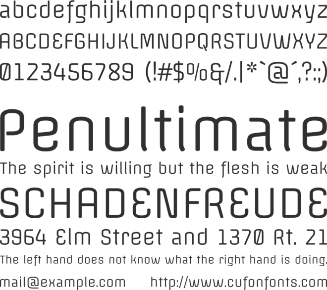 Offside font preview