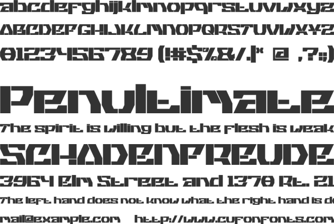 RAKITEK font preview