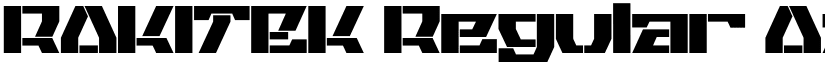RAKITEK Regular font