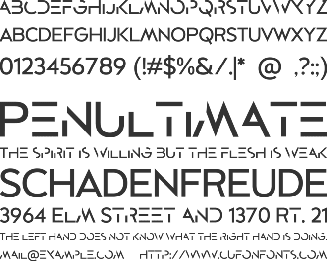 Codega font preview