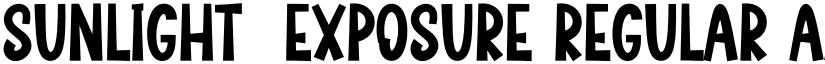Sunlight  Exposure Regular font