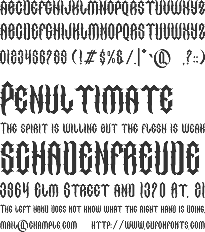 Elaxors font preview