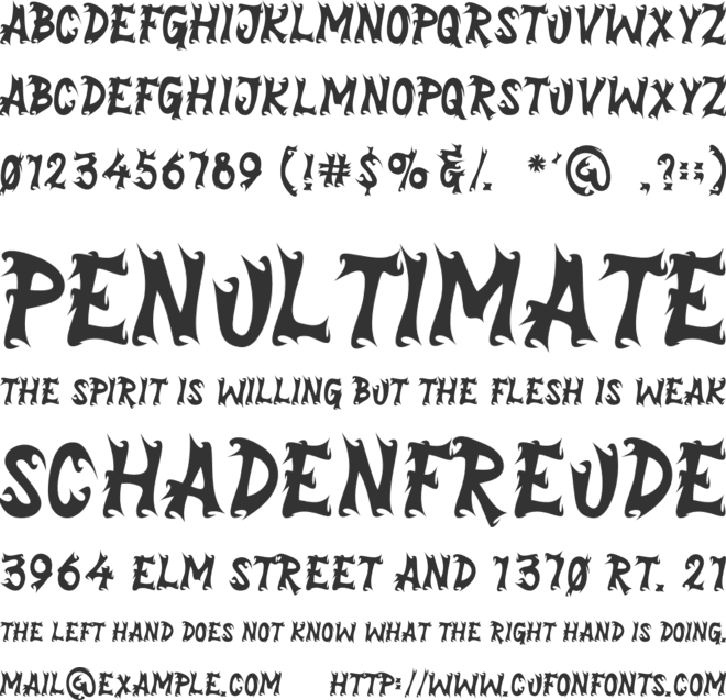 Chased Kobold font preview