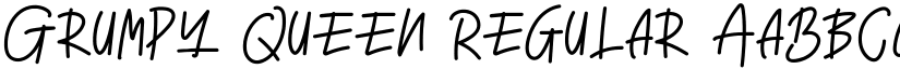 Grumpy Queen Regular font