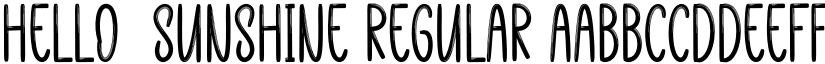 Hello  Sunshine Regular font