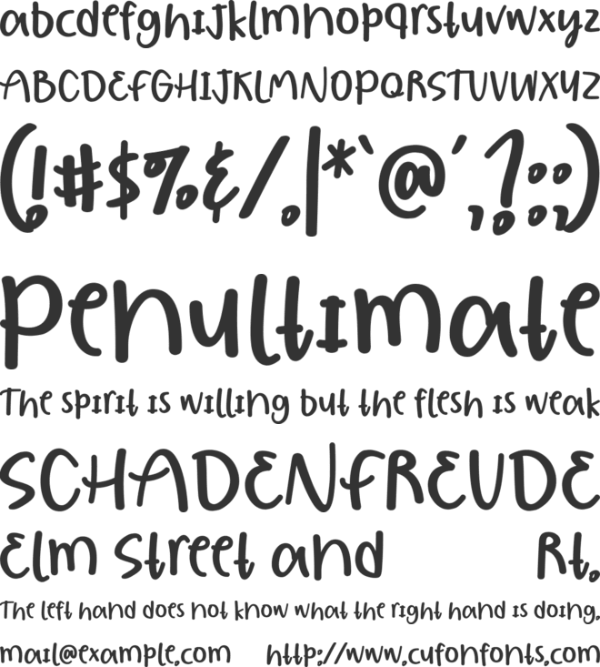 Borjuis font preview