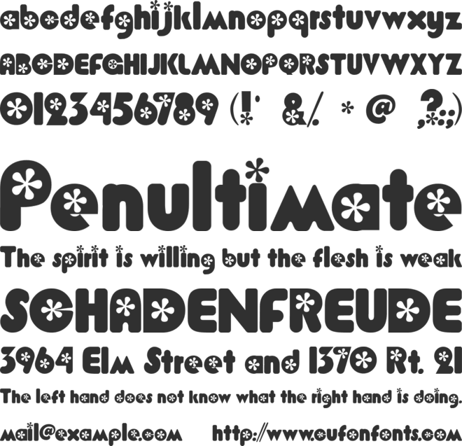 Flower Bold font preview