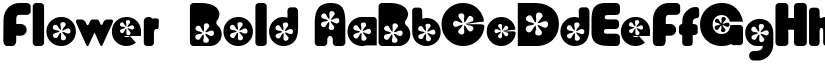 Flower  Bold font
