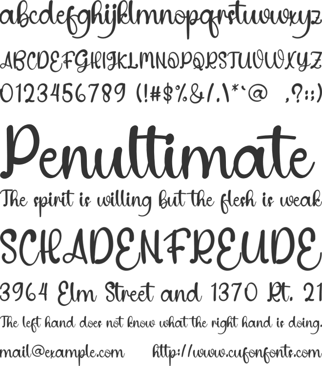 Happy Sunshine font preview